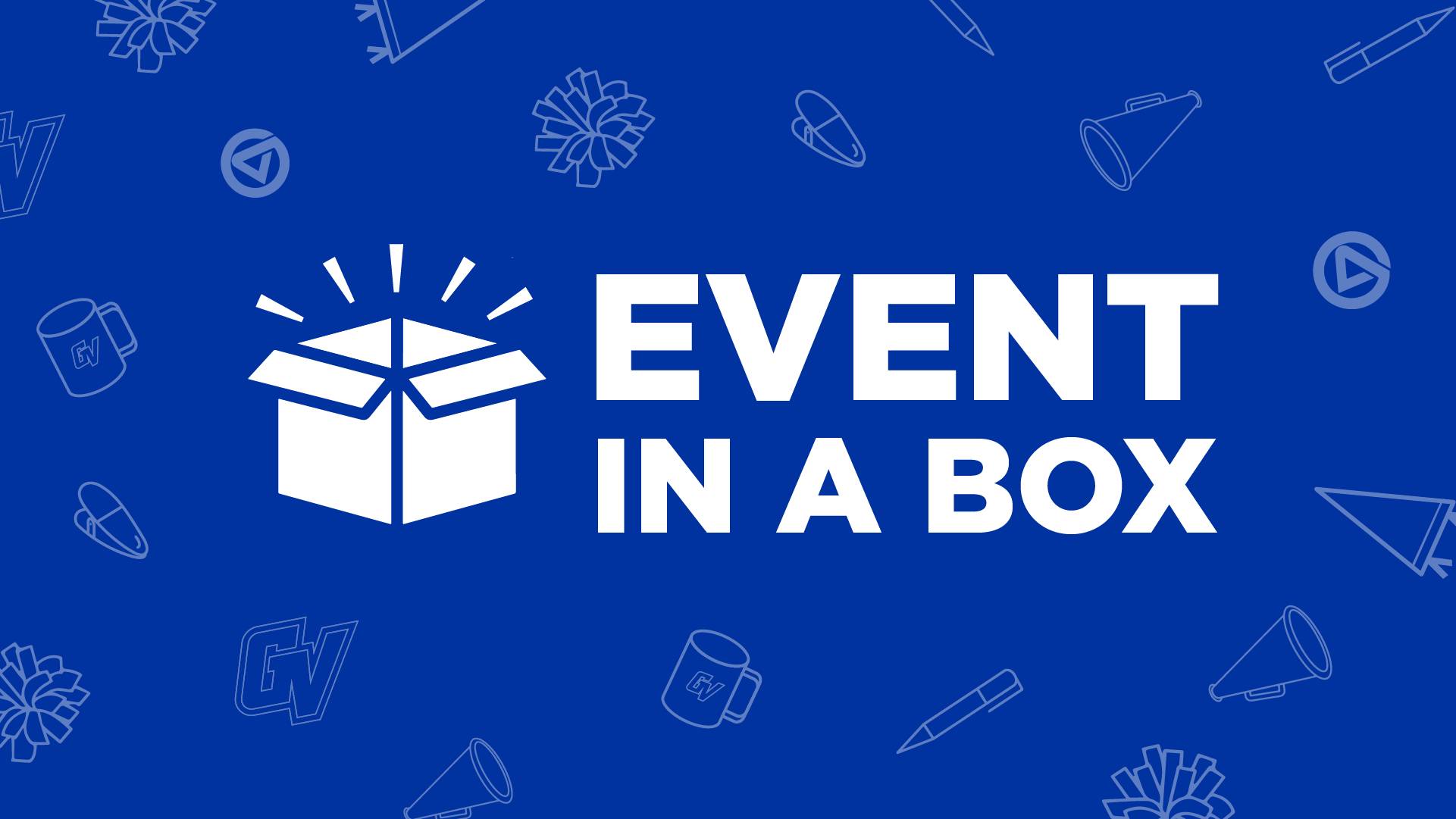 Event in a box with party icons